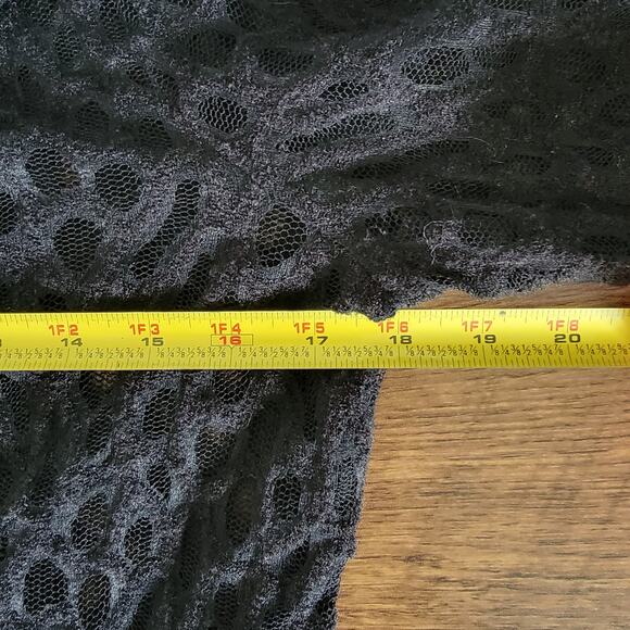 Yushi Black Cardigan Tunic Top Womens S 3/4 Sleeves Witchy Halloween Whimsygoth - Picture 9 of 11